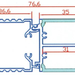Barra Led Ultra 09 77x35 MONOEMISSIONE