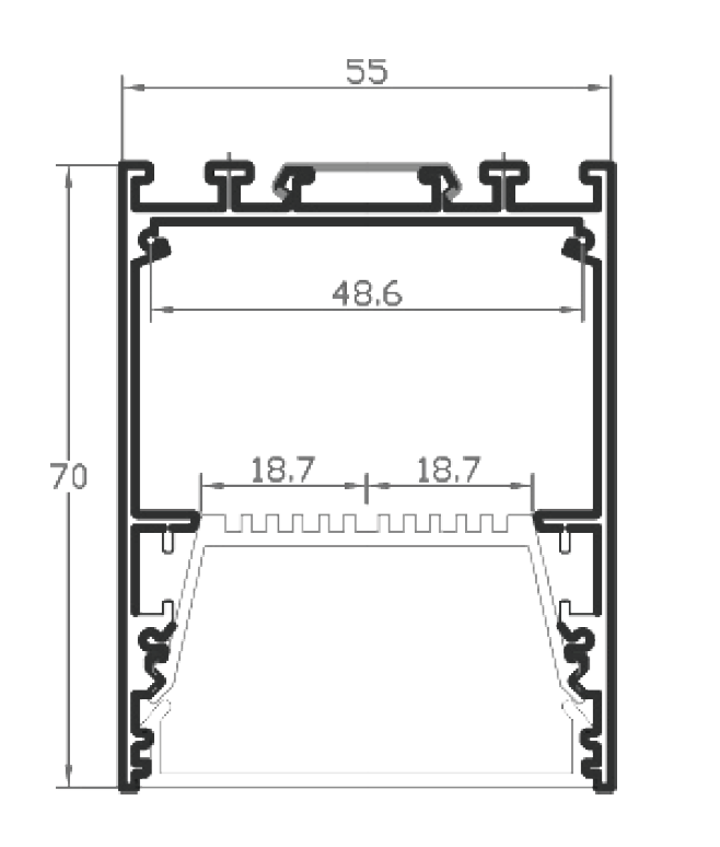 Barra Led Ultra 18 55x70