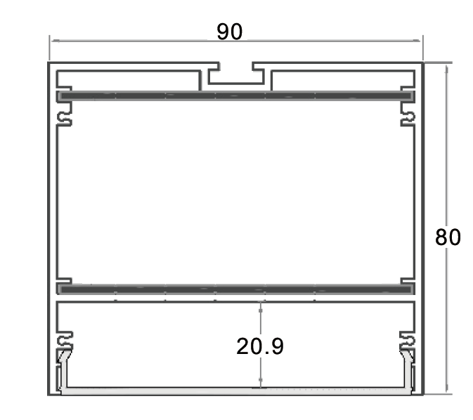 Barra Led Ultra 20 90x80