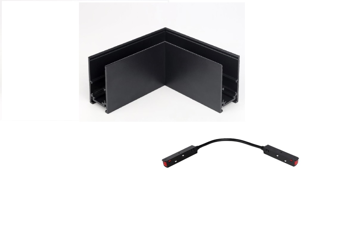 KIT Connettore Angolare 90° per Binario 48V MiBoxer - Nero